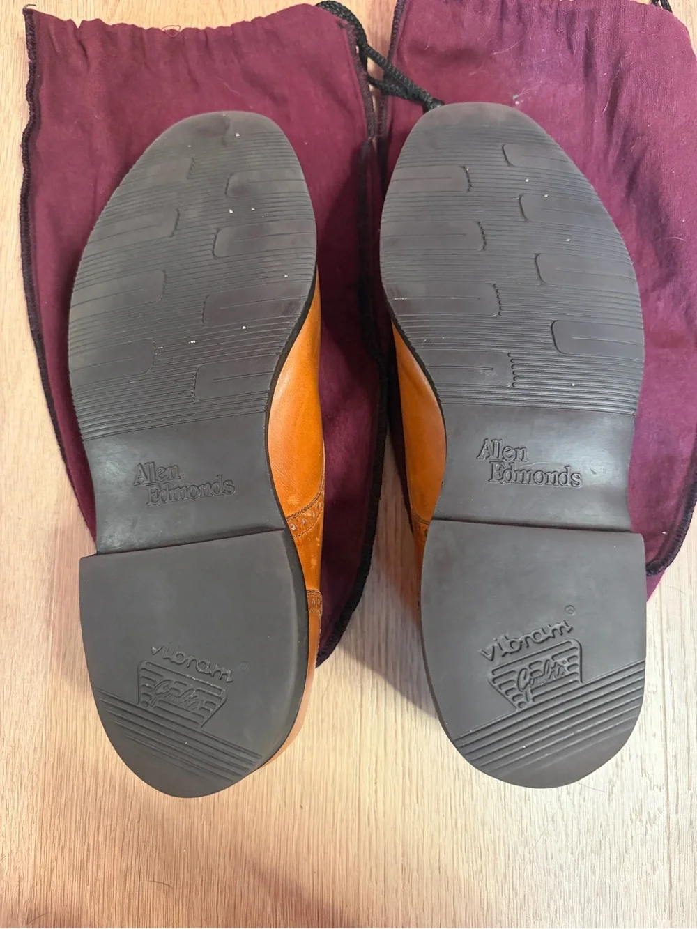 Allen Edmonds Tan Cap-Toe Derby Shoes